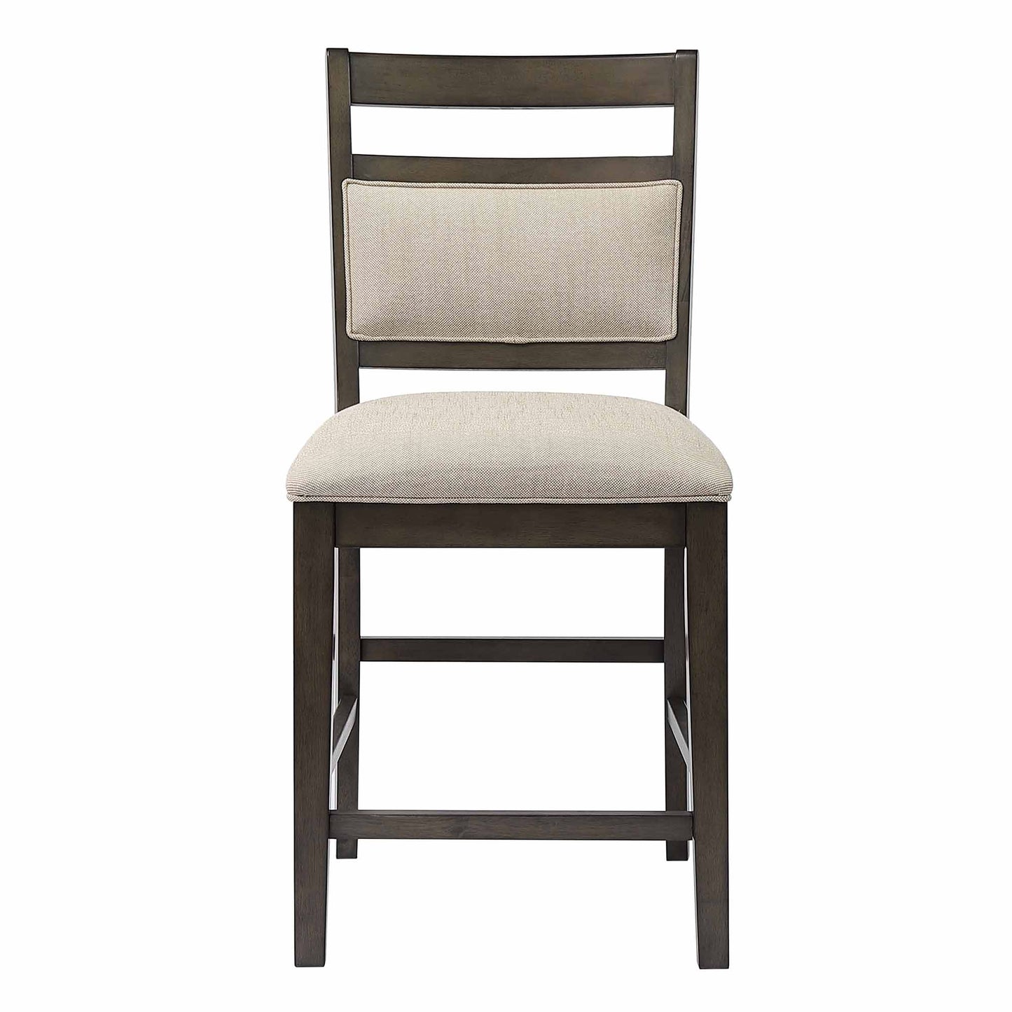 Sunset Trading Shades of Gray Upholstered Barstool | Fabric Back and Seat DLU-EL-B90-2