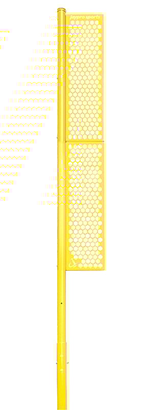Jaypro Foul Poles ‐ Professional (20 ft.) ‐ Baseball (Surface Mount) (Yellow) BBFP‐20SM