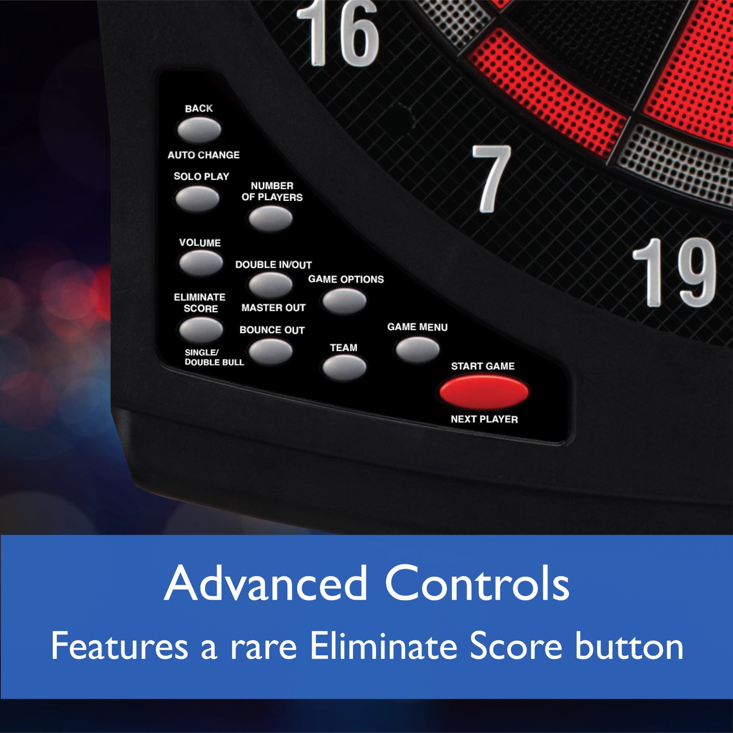 GLD Viper Solar Blast Electronic Dartboard, 15.5" Regulation Target 42-1021