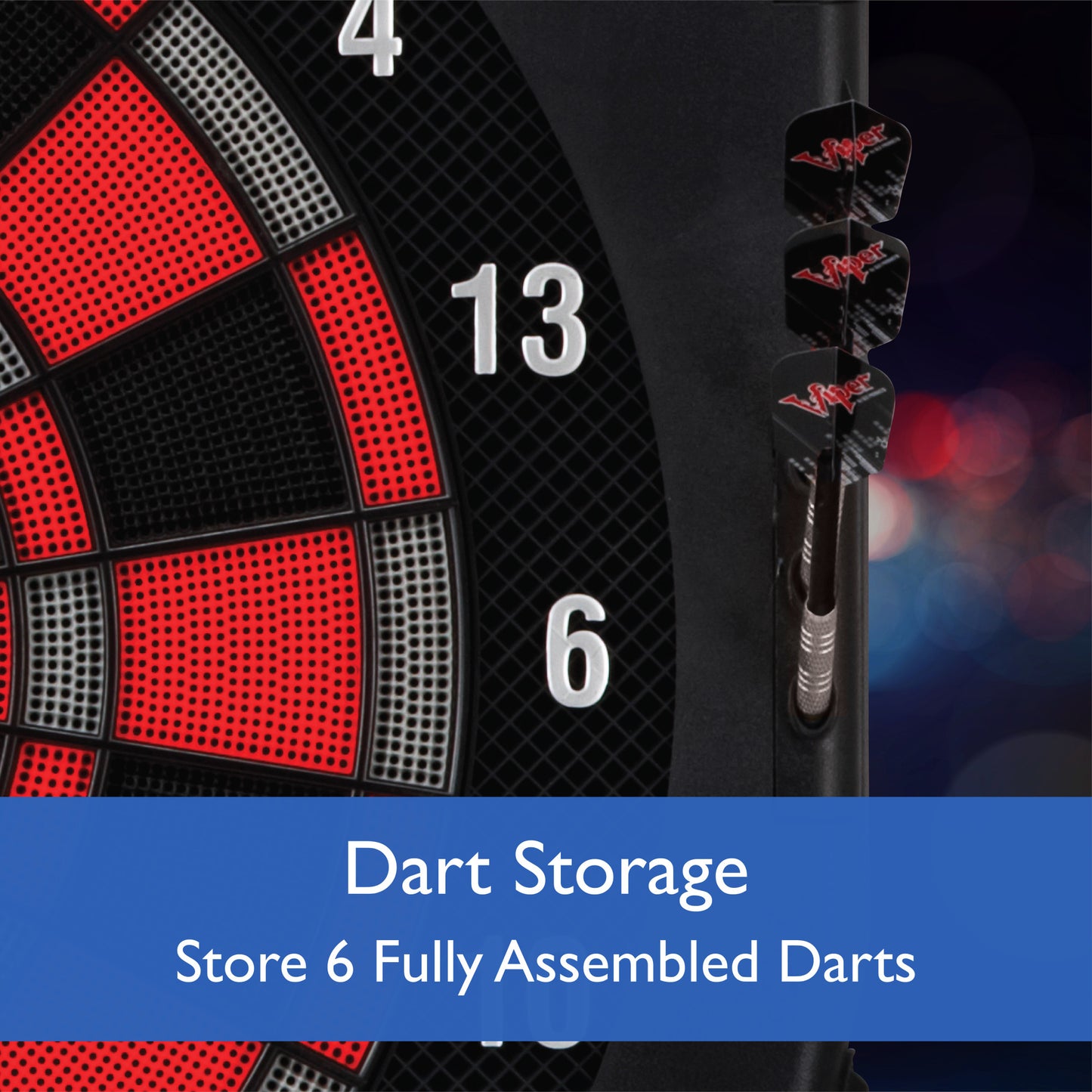 GLD Viper Solar Blast Electronic Dartboard, 15.5" Regulation Target 42-1021