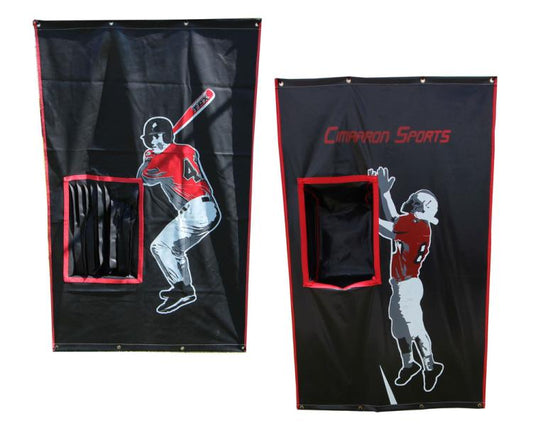 Cimarron 2-Sport Catcher Vinyl Backstop with Frame 2SPCBSF