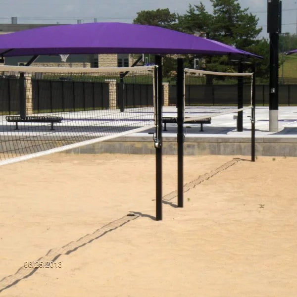 Douglas VBS-3.5 SQ Outdoor Power Volleyball System, 3.5" SQ Steel, Black 65250