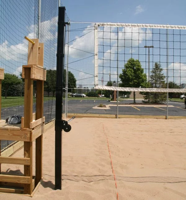 Douglas VBS-3.5 SQ Outdoor Power Volleyball System, 3.5" SQ Steel, Black 65250