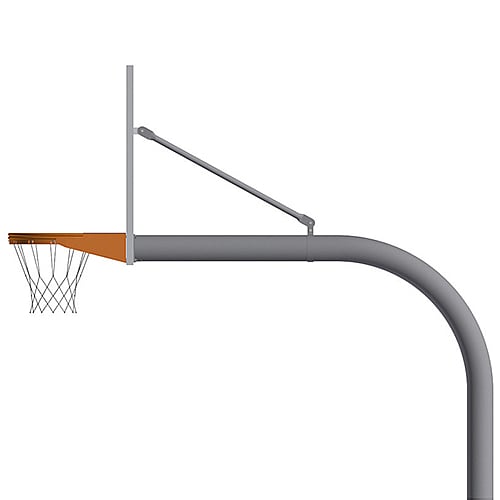 Jaypro Basketball System ‐ Gooseneck (5‐9/16 in. Pole with 6 ft. Offset) ‐ 72 in. Acrylic Backboard ‐Flex Rim Goal 656‐AC‐FR