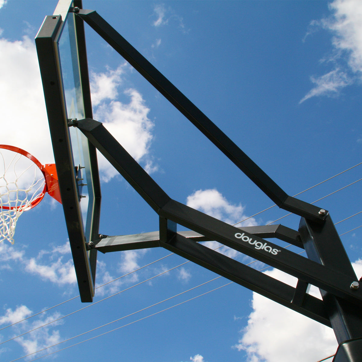 Douglas D-Pro 645 MAX Adj. Basketball System w/42" x 60" Glass Backboard 69660