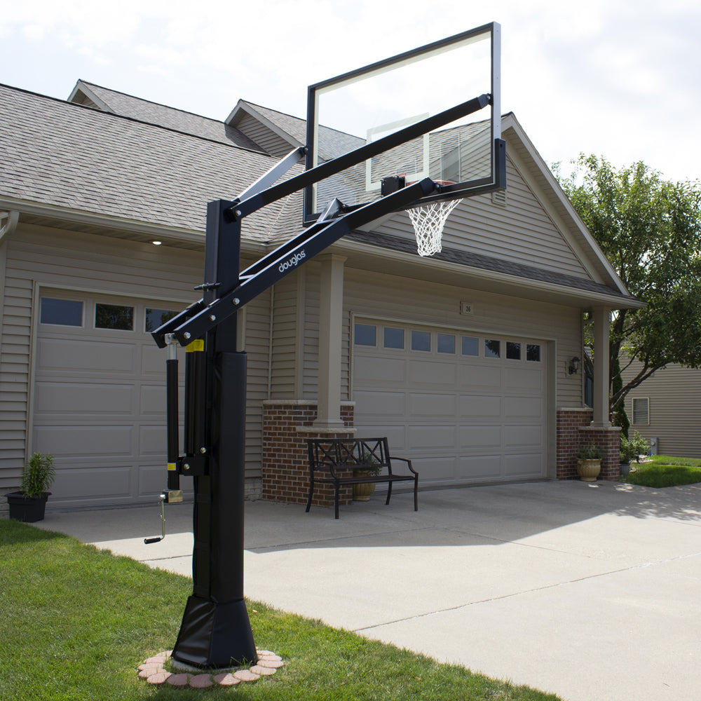 Douglas D-Pro 645 MAX Adj. Basketball System w/42" x 60" Glass Backboard 69660