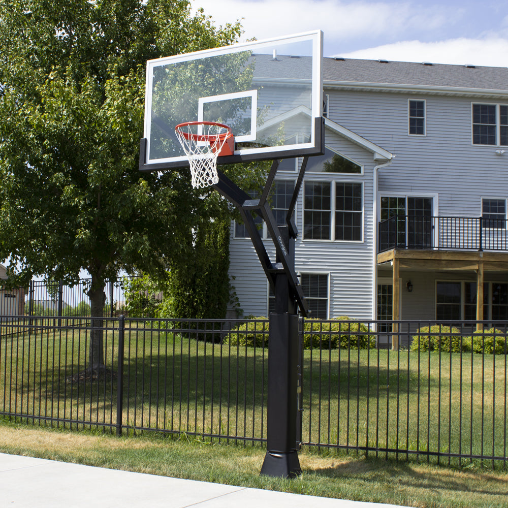 Douglas D-Pro 645 MAX Adj. Basketball System w/42" x 60" Glass Backboard 69660