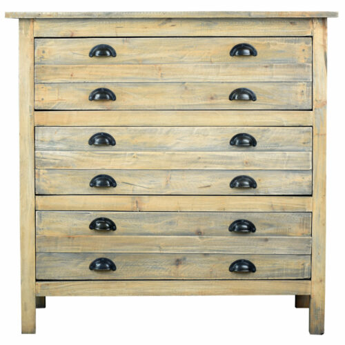 Sunset Trading Cottage Solid Wood 3 Drawer 37" Chest | Distressed Driftwood Brown CC-CHE150S-DW