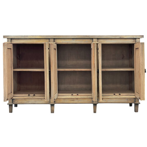Sunset Trading Cottage 70" Arrow Credenza | Driftwood Brown Solid Wood CC-CAB1709S-DW