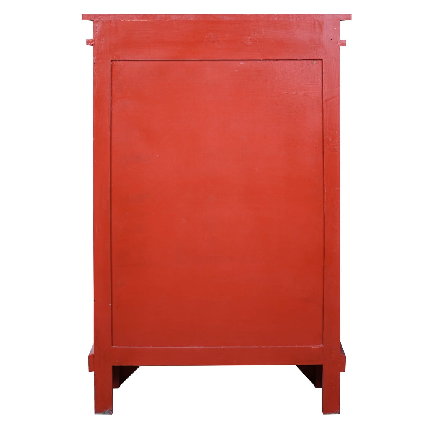 Sunset Trading Cottage Carved Accent Cabinet | Distressed Antique Red Solid Wood CC-CAB236LD-AR