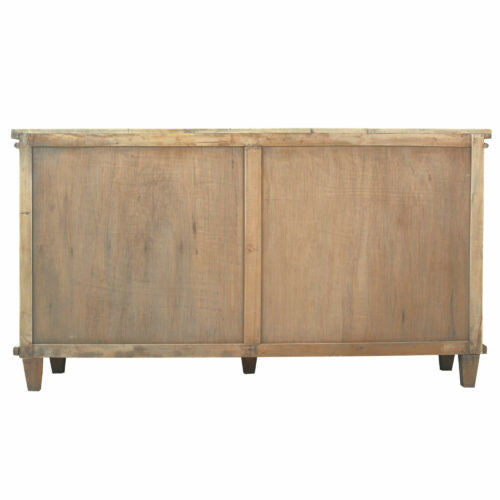 Sunset Trading Cottage 71" Panel Door Credenza | Driftwood Brown Solid Wood Sideboard CC-CAB291S-DW