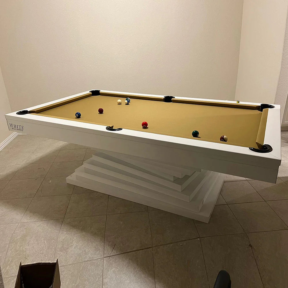 White Billiards Neavio Modern Slate Pool Table