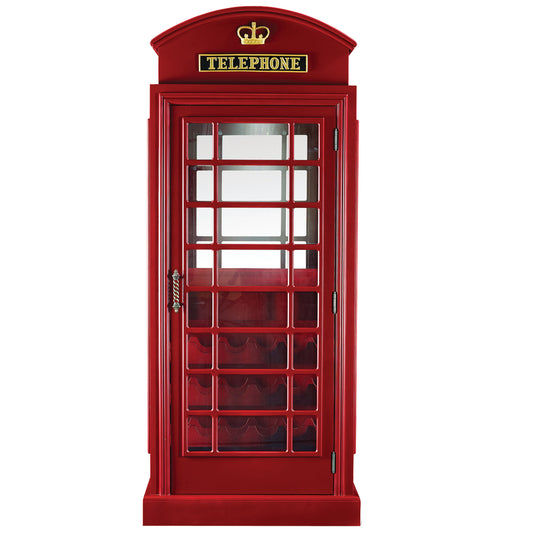 RAM Game Room Old English Telephone Booth Bar Cabinet OEBRCB