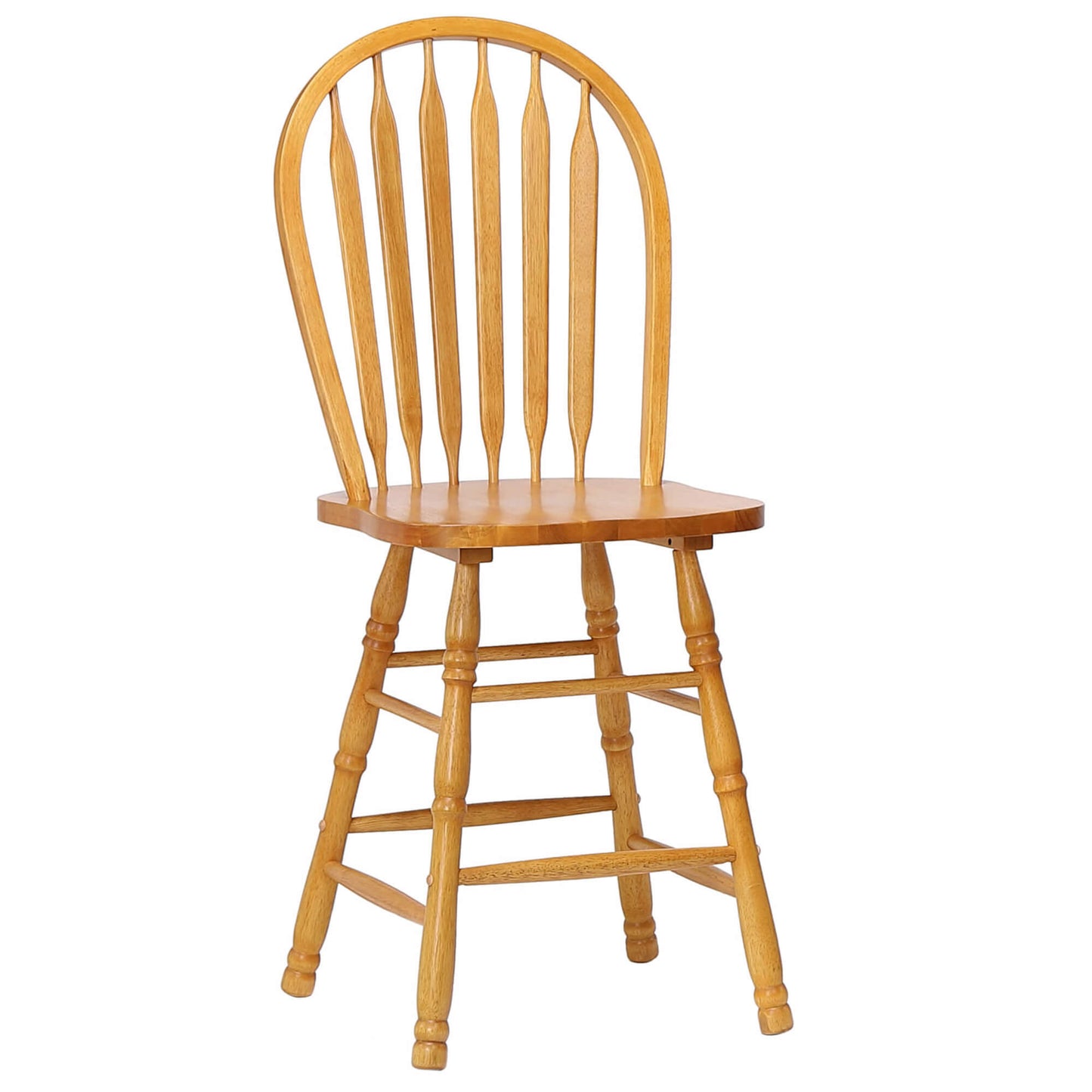 Sunset Trading Selections Arrowback Windsor 24" Barstool |Counter Height Stool | Set of 2