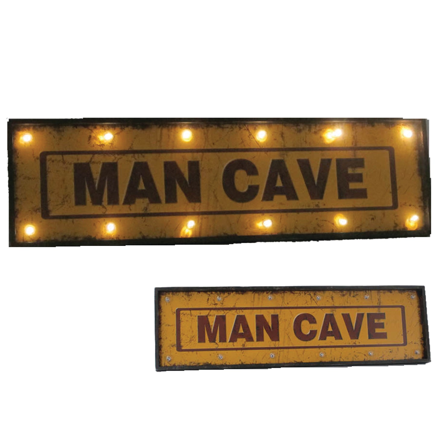 RAM Game Room Metal Sign-48" Man Cave W/ Lights R859