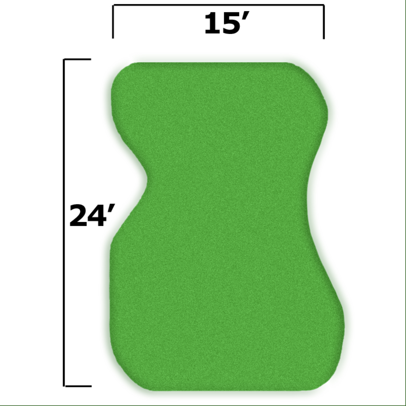 Cimarron 18x27 Par Saver Putting Green Kit w/o Fringe (finished green 15x24) AL-NPGKPnF18x27