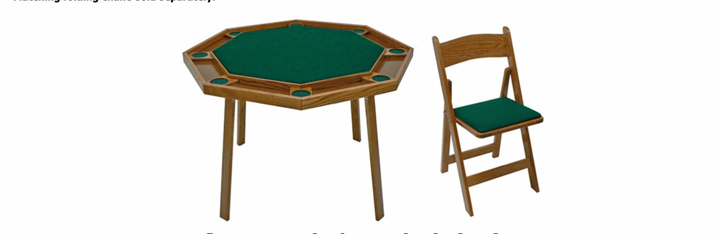 Kestell Folding Leg Poker Table Oak 9W