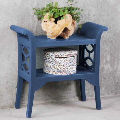 Sunset Trading Cottage Blue Accent Table Console Navy Blue Solid Wood CC-TAB1033LD-SD