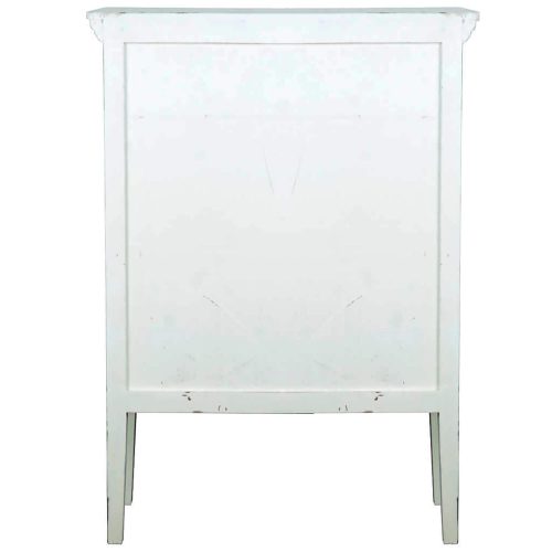 Sunset Trading Cottage 2 Door Accent Cabinet | Distressed White Solid Wood CC-CAB1282LD-WW