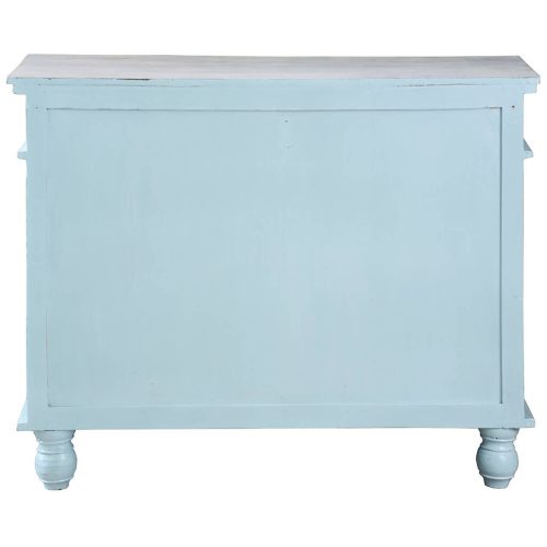 Sunset Trading Cottage Buffet Cabinet | Sky Blue/Natural Limewash Solid Wood CC-CAB1296TLD-SBLW