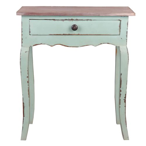 Sunset Trading Cottage Table | Bahama Blue/Natural Limewash Solid Wood CC-TAB172TLD-BHLW