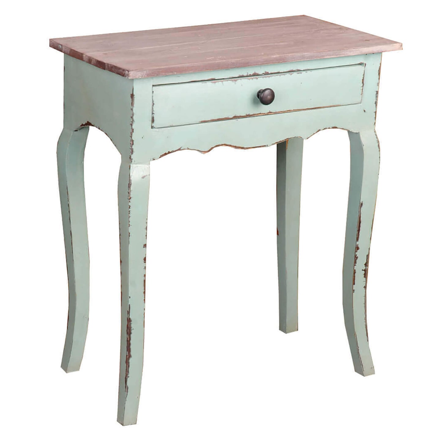 Sunset Trading Cottage Table | Bahama Blue/Natural Limewash Solid Wood CC-TAB172TLD-BHLW