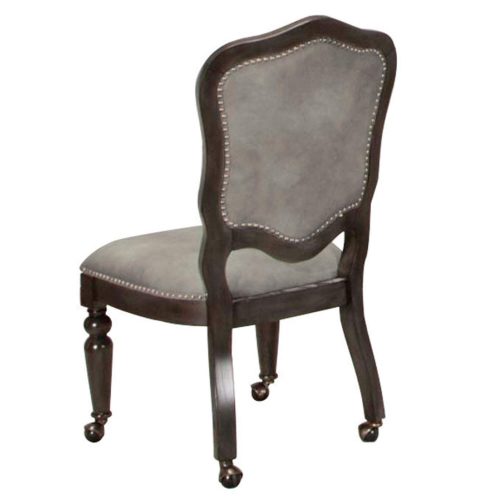 Sunset Trading Vegas Gaming and Dining Chair | Distressed Gray Wood Set of 2 CR-87711-2