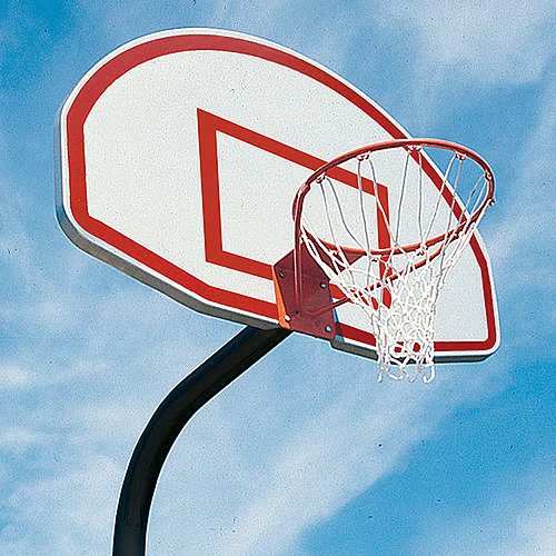 Jaypro Basketball System ‐ Gooseneck (3‐1/2 in. Pole with 36 in. Offset) ‐ 54 in. Aluminum Fan ‐  Single Rim Goal