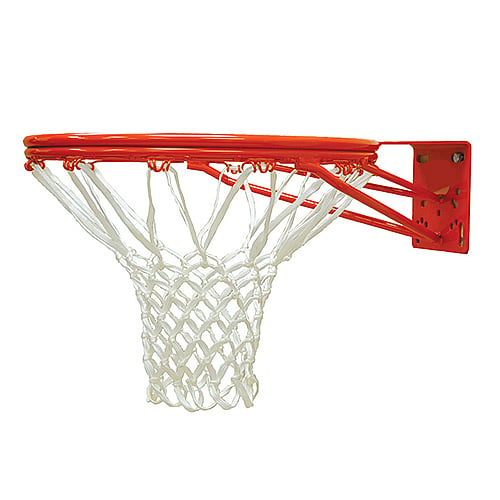 Jaypro Basketball System ‐ Gooseneck (5‐9/16 in. Pole with 6 ft. Offset) ‐ 54 in. Aluminum Fan Backboard ‐ Double Rim Goal 656‐FABT‐DR