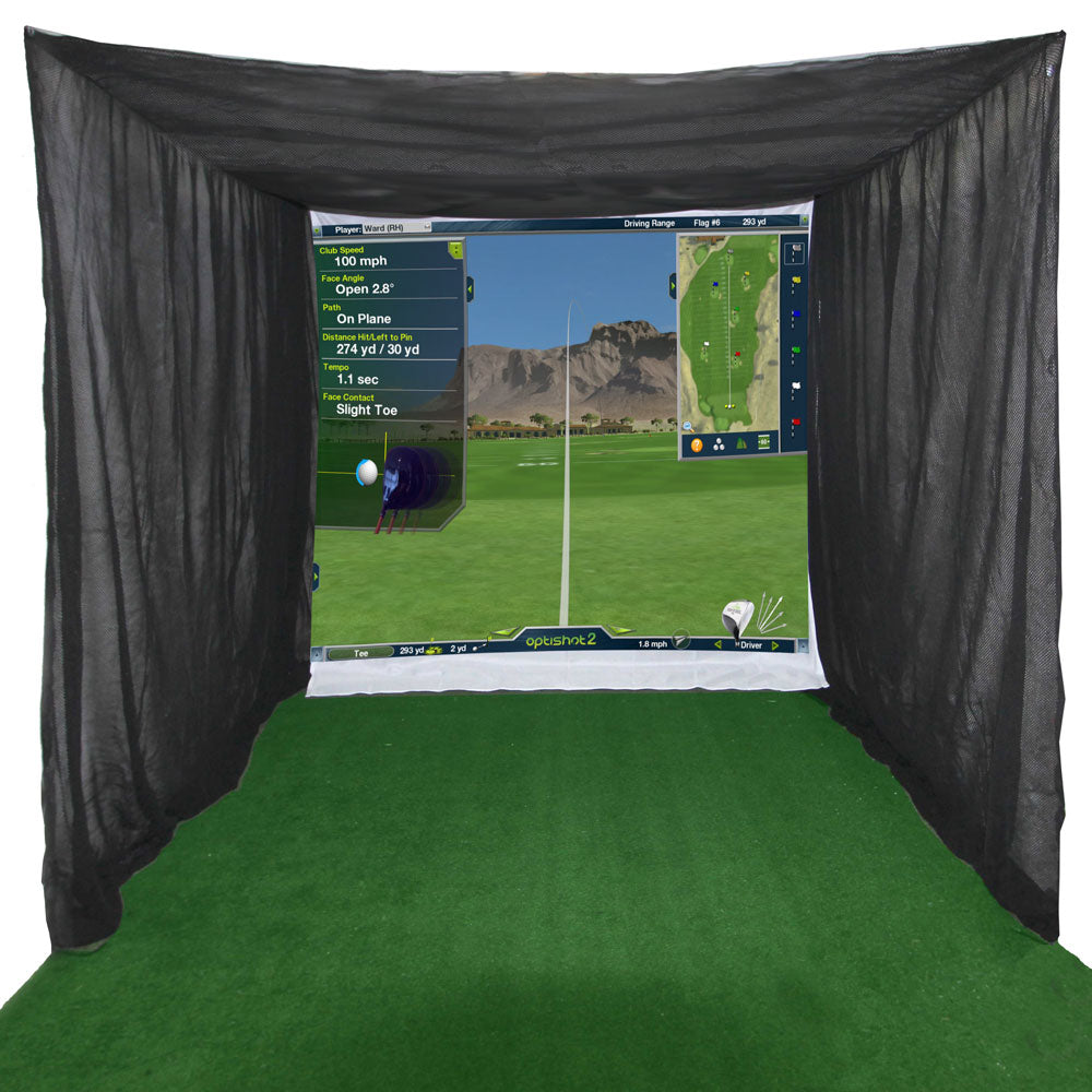 Cimarron Masters Simulator Golf Net with Frame Kit with Complete Snap Pin Frame with Complete Frame