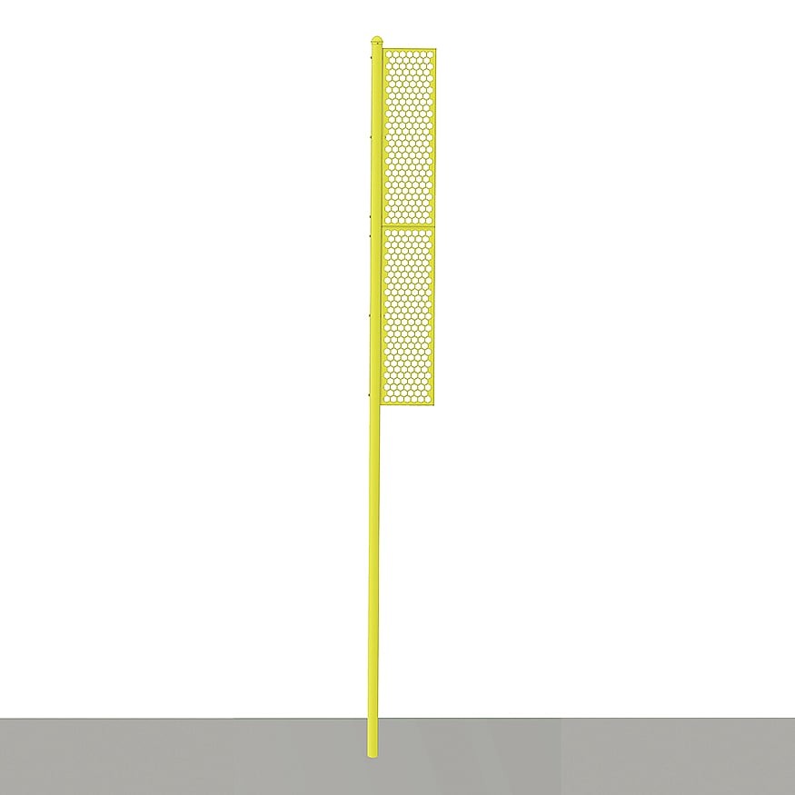 Jaypro Foul Poles ‐ Professional (20 ft.) ‐ Baseball (Semi‐Permanent) (Yellow) BBFP‐20