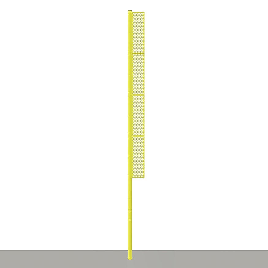 Jaypro Foul Poles ‐ Professional (30 ft.) ‐ Baseball (Semi‐Permanent) (Yellow) BBFP‐30