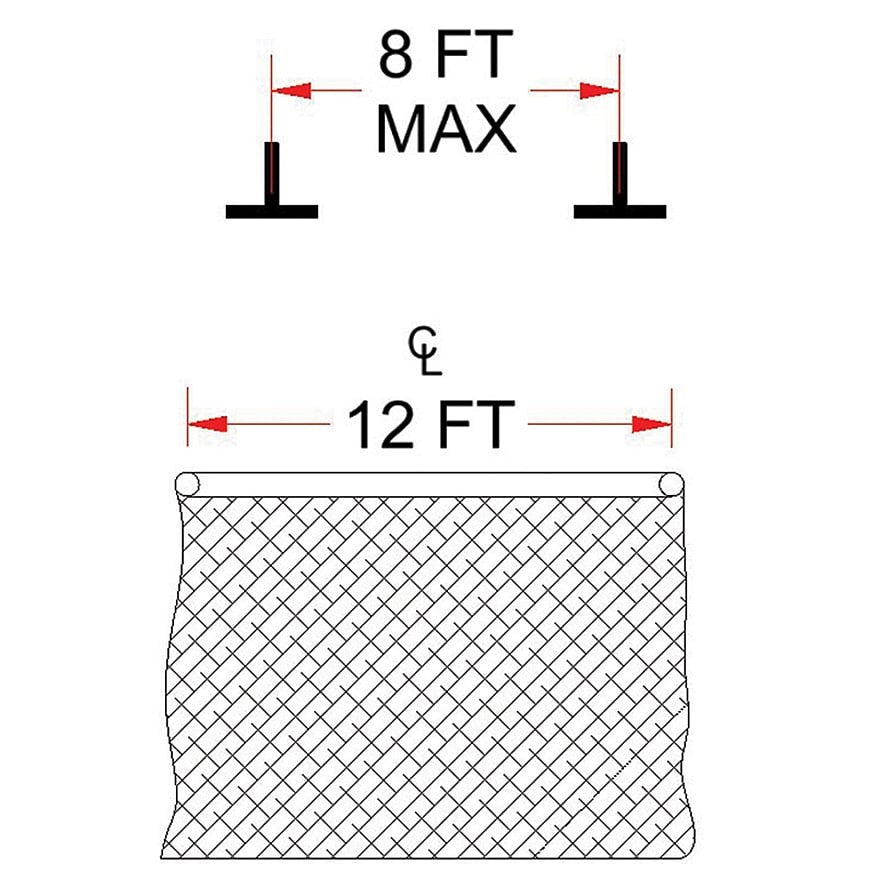 Jaypro Ceiling Mounting Kit ‐ Parallel ‐ Spanning 8 ft. On Center or Less BBC‐PARKITA