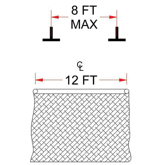 Jaypro Ceiling Mounting Kit ‐ Parallel ‐ Spanning 8 ft. On Center or Less BBC‐PARKITA