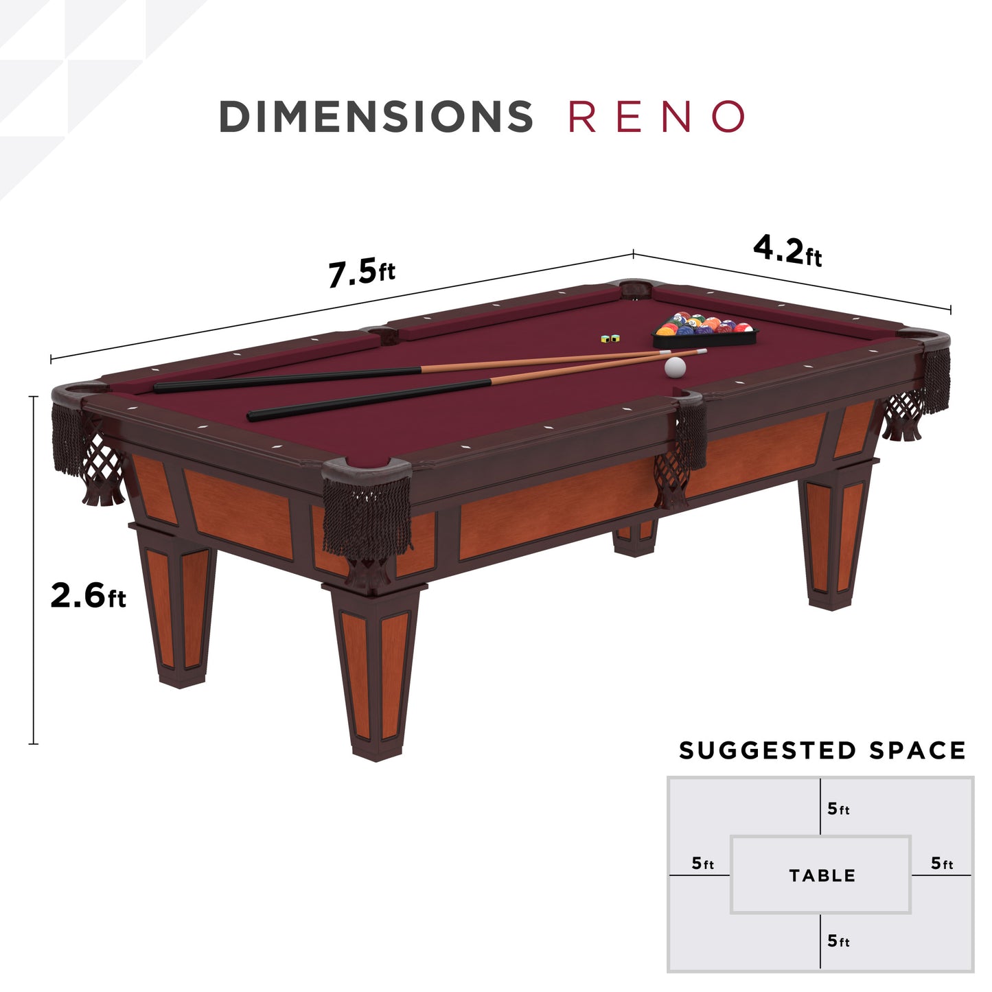 GLD Fat Cat Reno/Frisco 7.5' Billiard Table