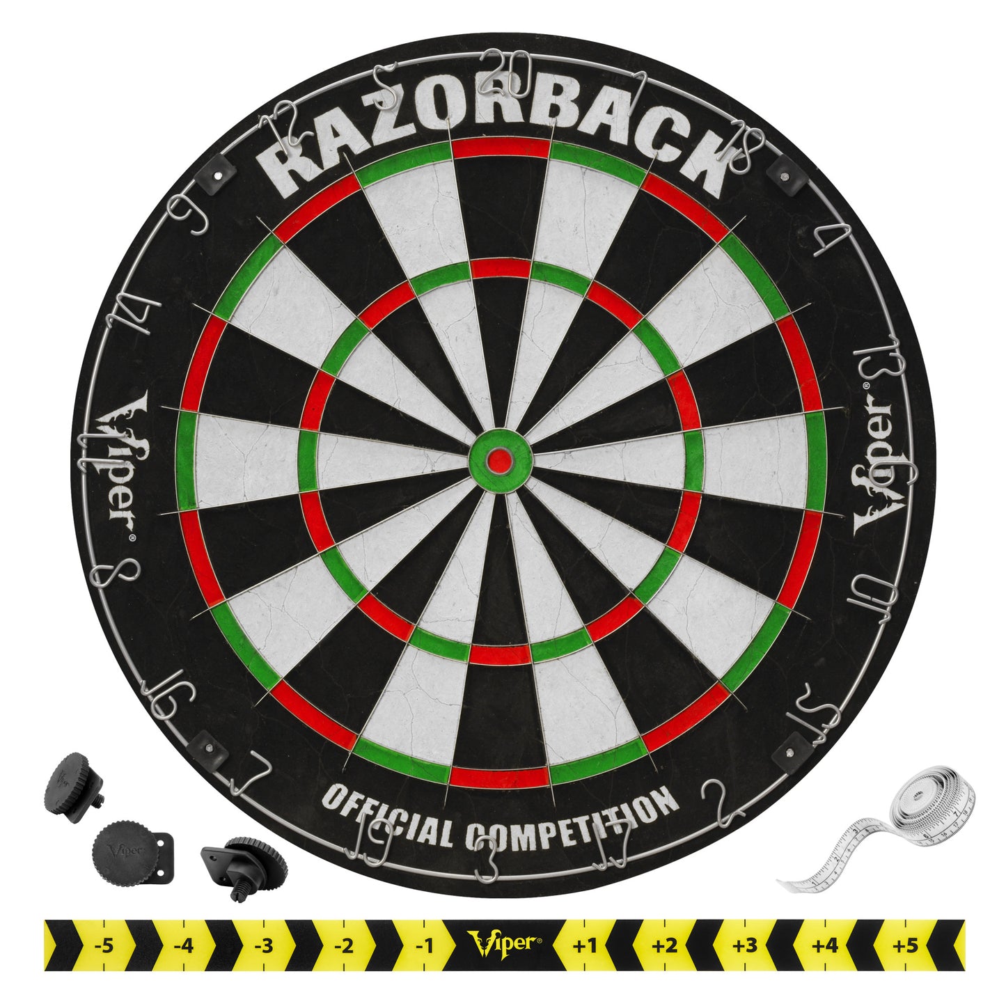 GLD Viper Razorback Sisal Dartboard, Metropolitan Cinnamon Cabinet, Shadow Buster Dartboard Lights, Padded Dart Mat & Underground Raven Steel Tip Darts 40-1159