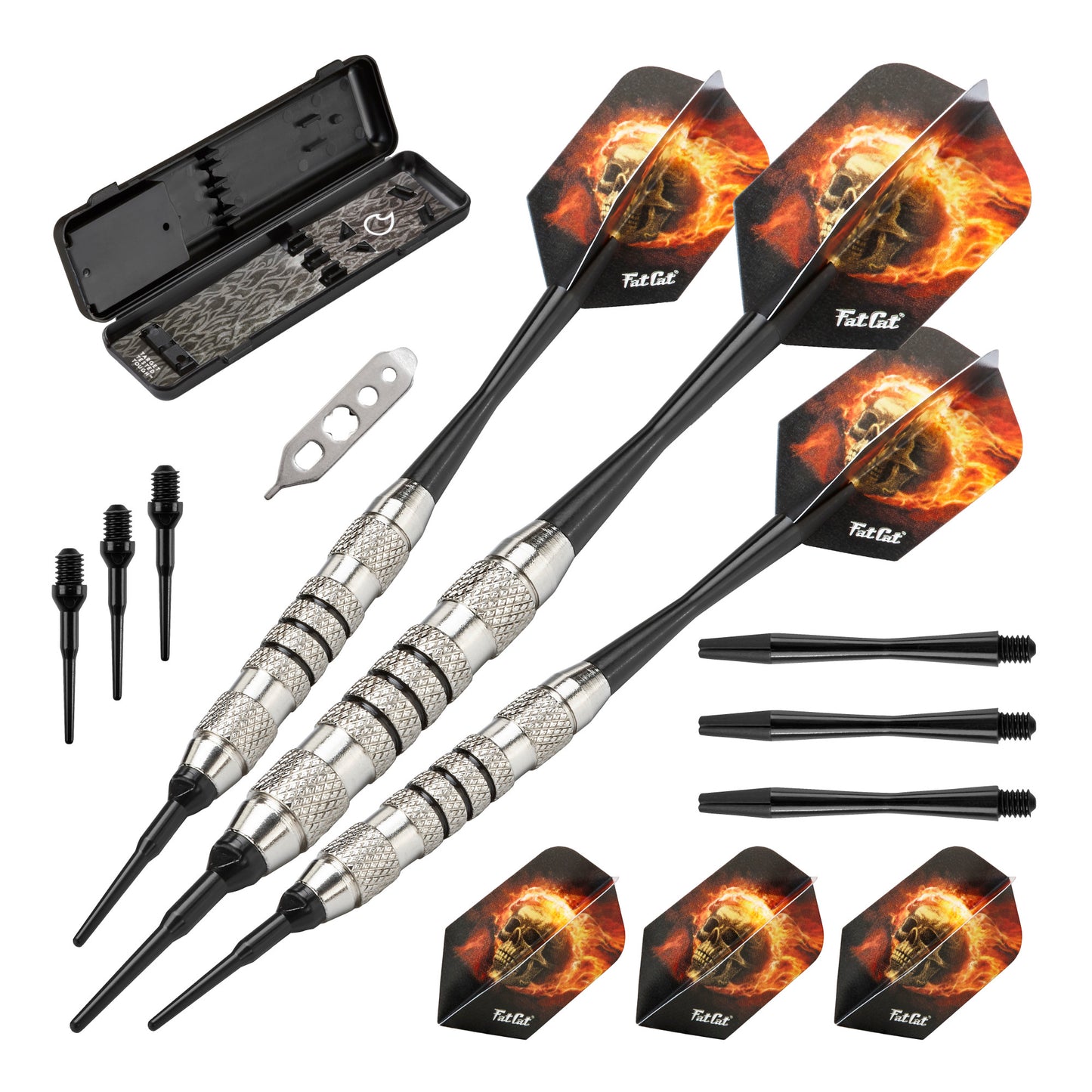 GLD Viper Neptune Electronic Dartboard, "The Bull Starts Here" Throw Line Marker, Blazer 16g Soft Tip Darts, Dart Tip Remover Tool & Tufflex II Black Dart Tips 42-9013