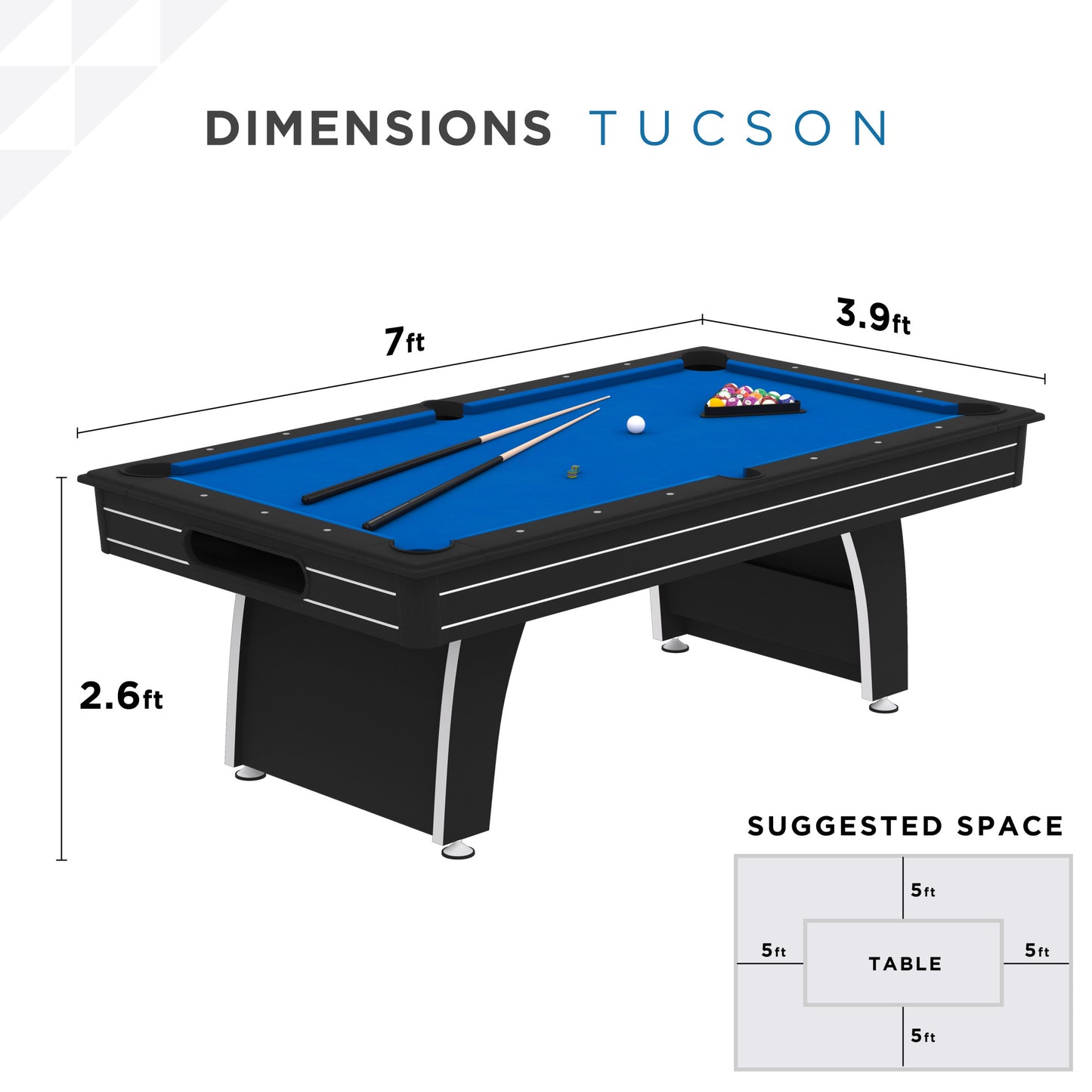 GLD Fat Cat Tucson 7' Pool Table with Ball Return 64-0146